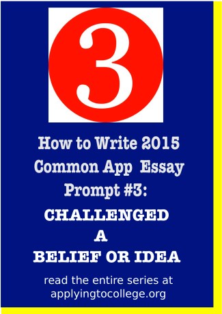 how to write 2015 Common Application #3 Time You Challenged a Belief or Idea