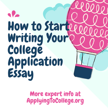 how to start writing your college essay