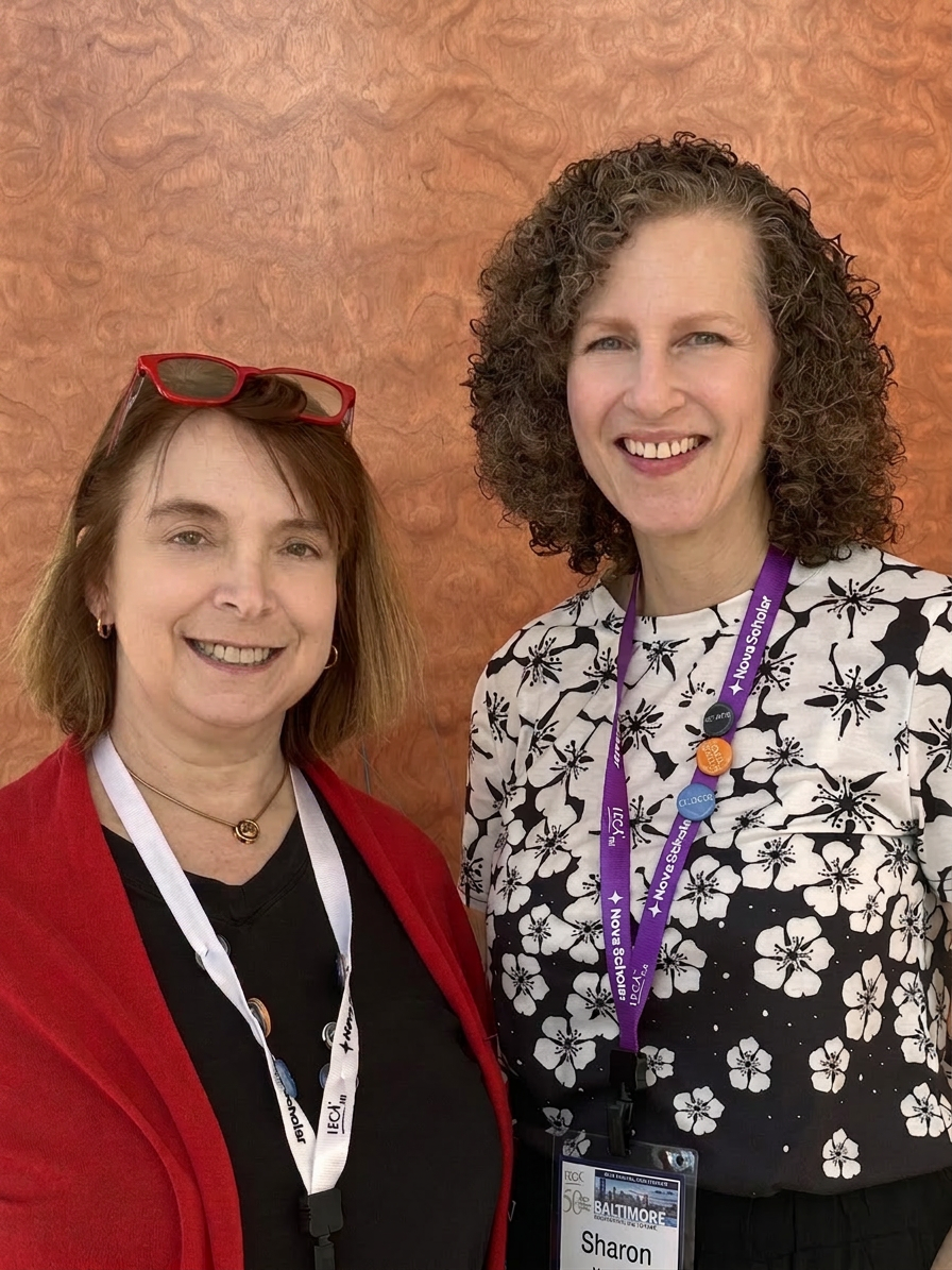 A photo of Sharon Epstein at the 2026 IECA annual conference in Baltimore, MD, with colleague Ilene Rosen